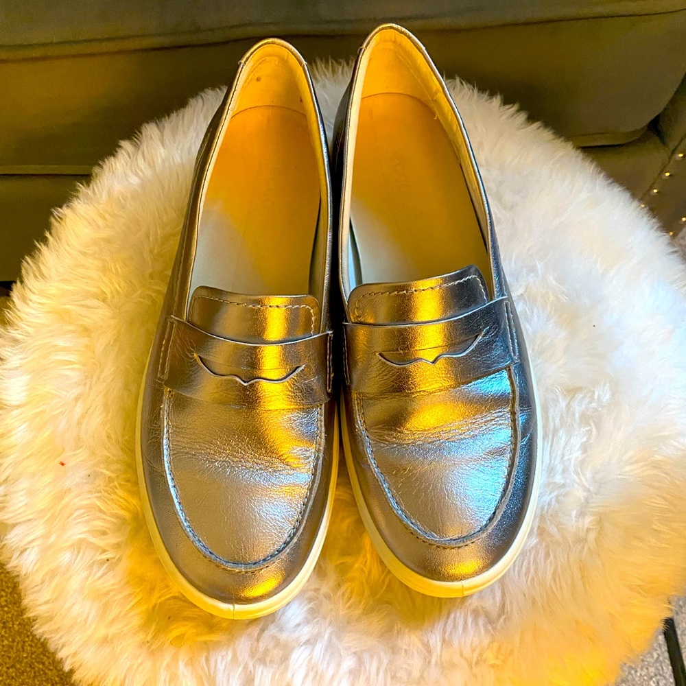 Ecco Silver Loafers